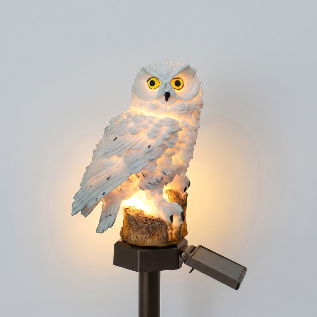 Solar Owl Outdoor Garden Lamp