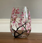 Hand Painted Four Seasons Tree Wine Glass Set