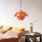 Multi Layer Glass Pendant Light with LED E27 Base Fixture