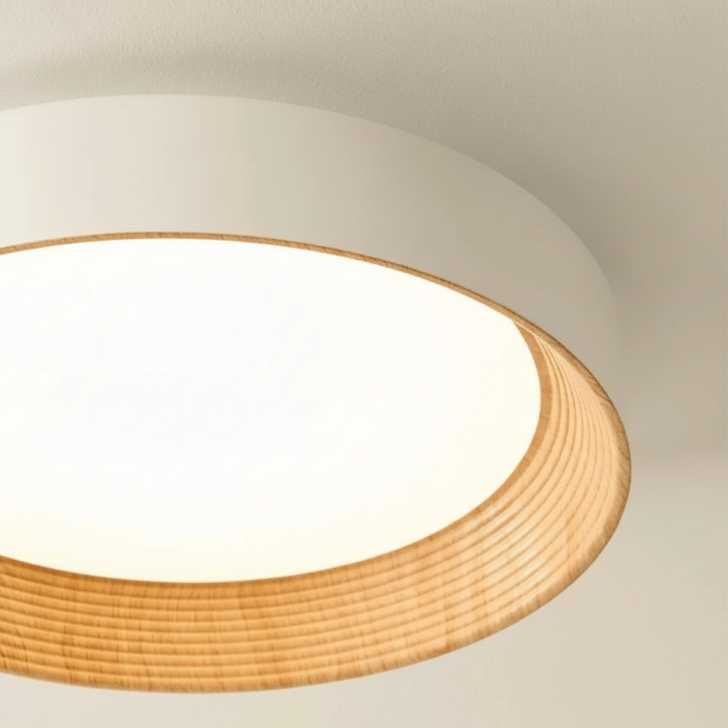 Frameless Round Flush Mount LED Ceiling Light with Acrylic Shade