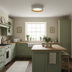 Frameless Round Flush Mount LED Ceiling Light with Acrylic Shade