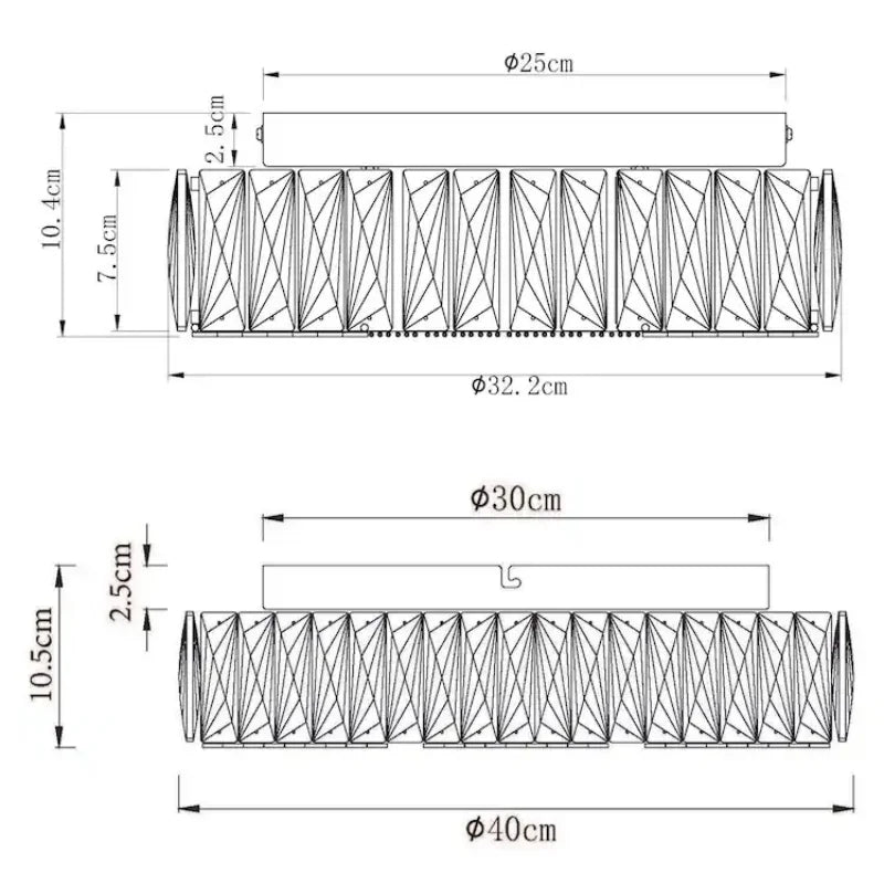 Round Glass Flush Ceiling Light with Dimmable LED Source