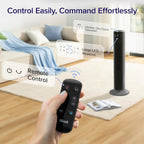 36 inch Oscillating Tower Fan with Timer Grey