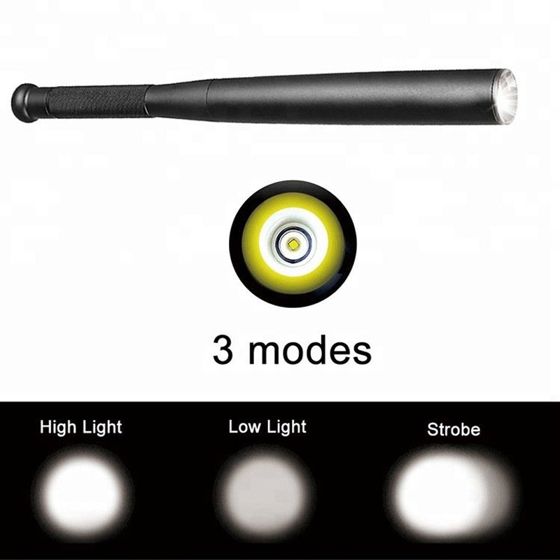 Baseball Bat Shaped LED Flashlight with Three Lighting Modes