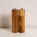 Acacia Wood Salt Pepper Grinders Adjustable Mill Set
