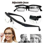Adjustable Focus Glasses with Polycarbonate Frame and Dial
