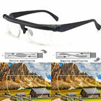 Adjustable Focus Glasses with Polycarbonate Frame and Dial