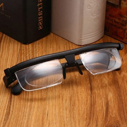 Adjustable Focus Glasses with Polycarbonate Frame and Dial