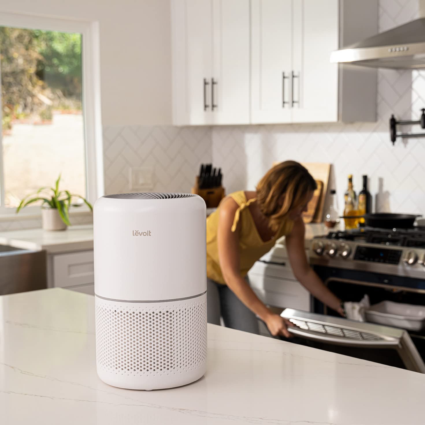 Air Purifier HEPA Activated Carbon Filter Timer Fan Settings