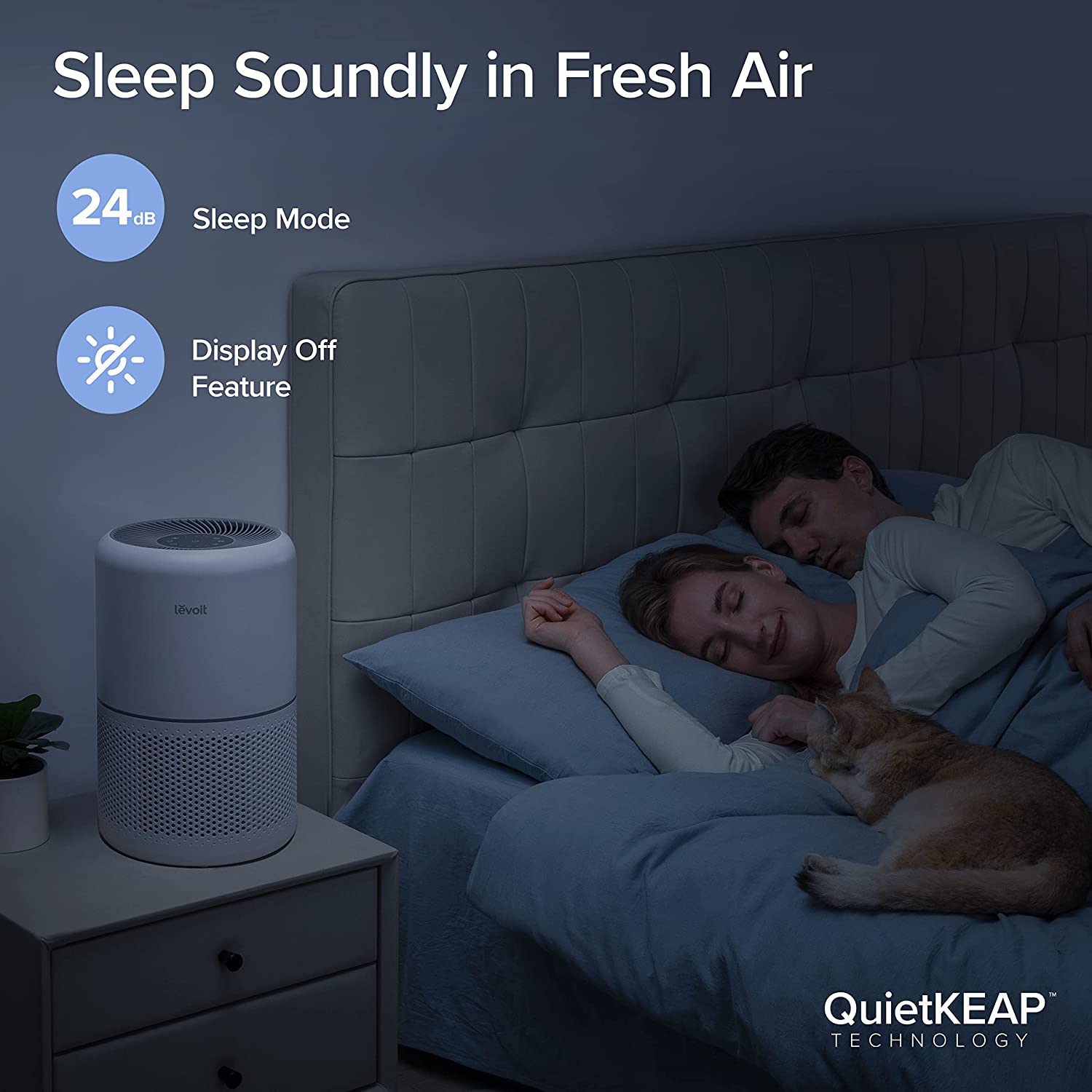 Air Purifier HEPA Activated Carbon Filter Timer Fan Settings