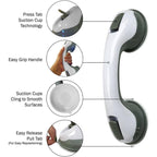 Anti Slip Handle Bathroom with Locking Suction Pads
