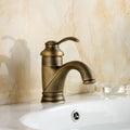 Antique Brass Bathroom Sink Mixer Tap with Ceramic Cartridge