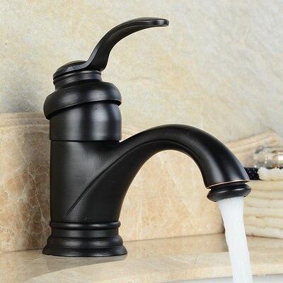 Antique Brass Bathroom Sink Mixer Tap with Ceramic Cartridge
