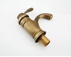Antique Brass Bathroom Sink Mixer Tap with Ceramic Cartridge