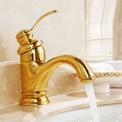 Antique Brass Bathroom Sink Mixer Tap with Ceramic Cartridge