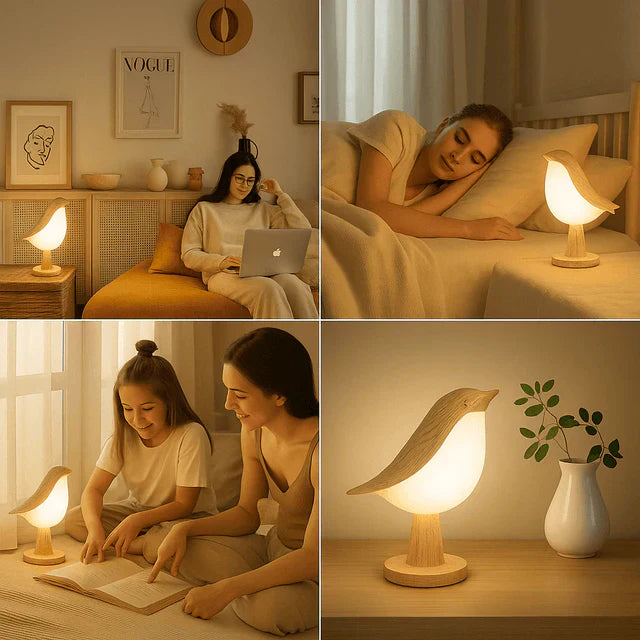 Bird Shaped Rechargeable LED Night Light with Touch Control