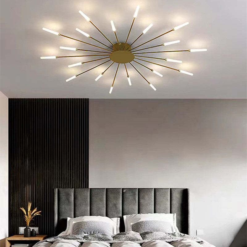 Black Gold Metal Acrylic LED Ceiling Light with SMD Socket
