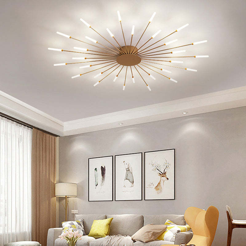 Black Gold Metal Acrylic LED Ceiling Light with SMD Socket