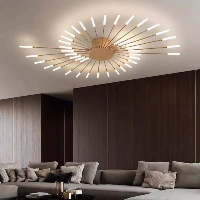 Black Gold Metal Acrylic LED Ceiling Light with SMD Socket