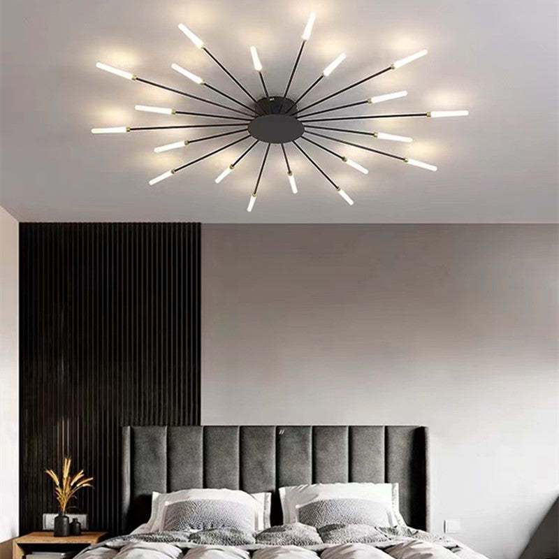 Black Gold Metal Acrylic LED Ceiling Light with SMD Socket