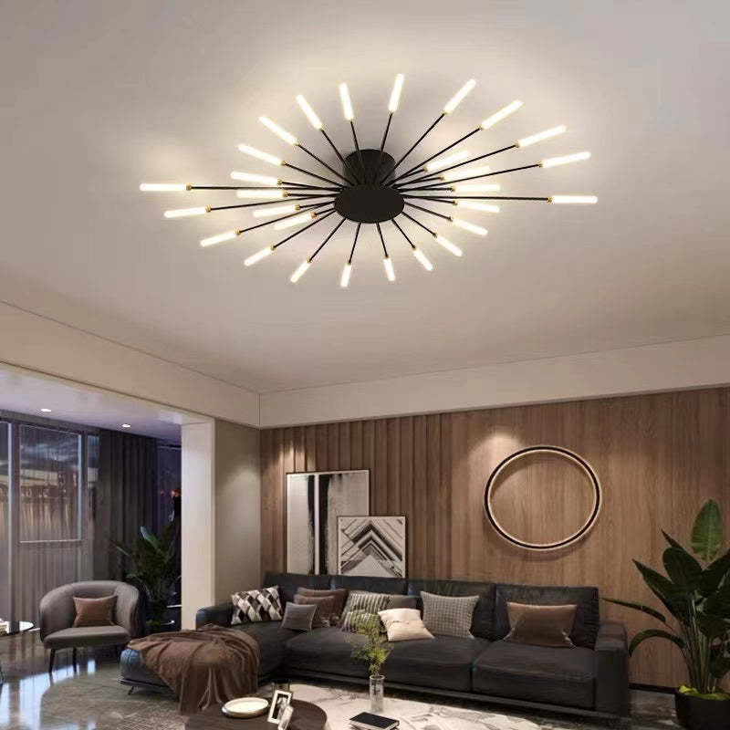 Black Gold Metal Acrylic LED Ceiling Light with SMD Socket