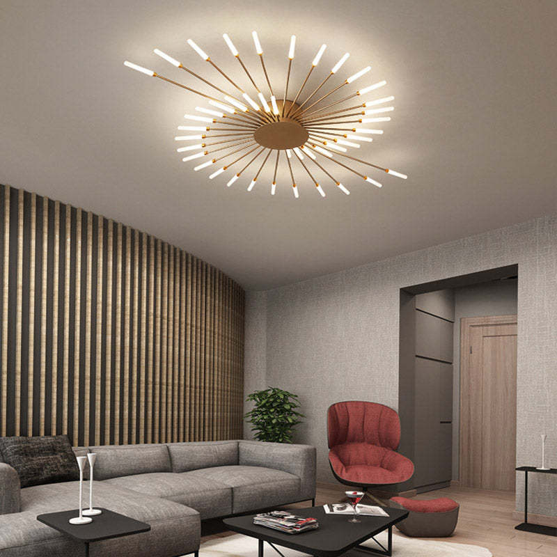 Black Gold Metal Acrylic LED Ceiling Light with SMD Socket