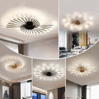 Black Gold Metal Acrylic LED Ceiling Light with SMD Socket