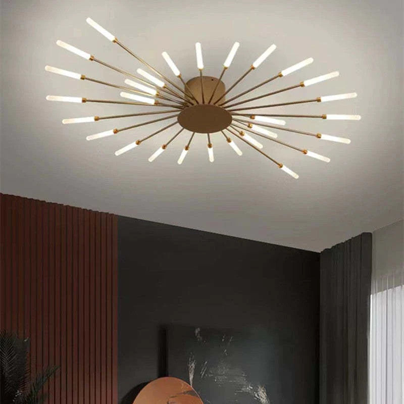 Black Gold Metal Acrylic LED Ceiling Light with SMD Socket