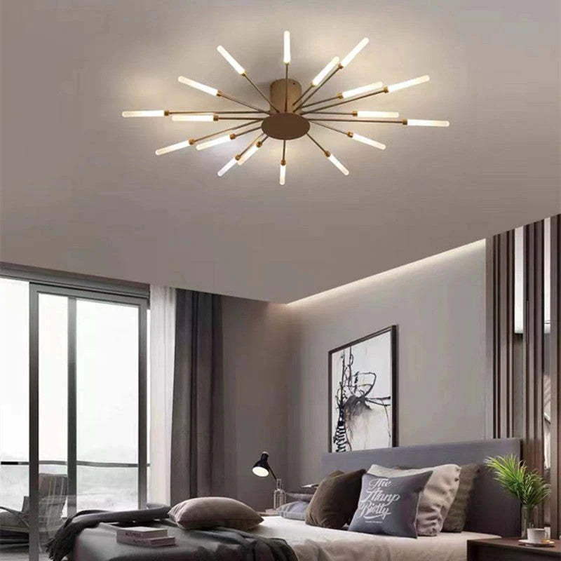 Black Gold Metal Acrylic LED Ceiling Light with SMD Socket
