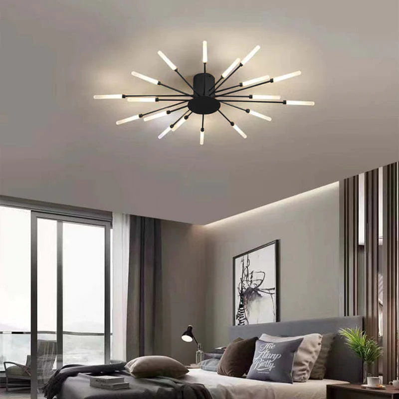 Black Gold Metal Acrylic LED Ceiling Light with SMD Socket