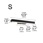 Black Outdoor Wall Light with Motion Sensor LED Strip Fixture