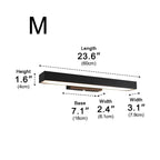 Black Outdoor Wall Light with Motion Sensor LED Strip Fixture