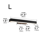 Black Outdoor Wall Light with Motion Sensor LED Strip Fixture