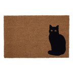 Coir Cat Design Doormat with PVC Backing Mat