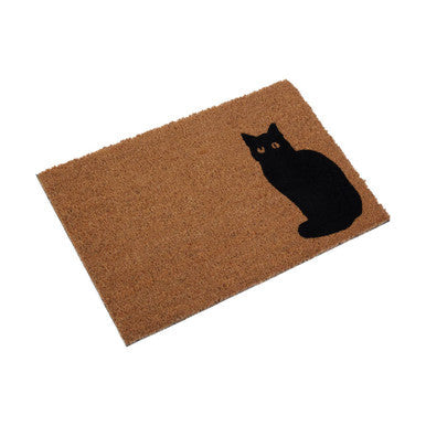 Coir Cat Design Doormat with PVC Backing Mat