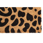 Coir Doormat with Leopard Print PVC Backed Assorted Colours
