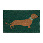 Coir Entrance Doormat with Sausage Dog Graphic Design