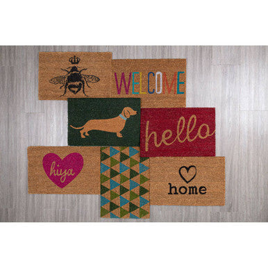 Coir Entrance Doormat with Sausage Dog Graphic Design