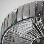 Round Glass Flush Ceiling Light with Dimmable LED Source