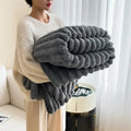 Imitation Lambswool Fleece Blanket for Sofa and Bed Use