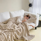 Imitation Lambswool Fleece Blanket for Sofa and Bed Use