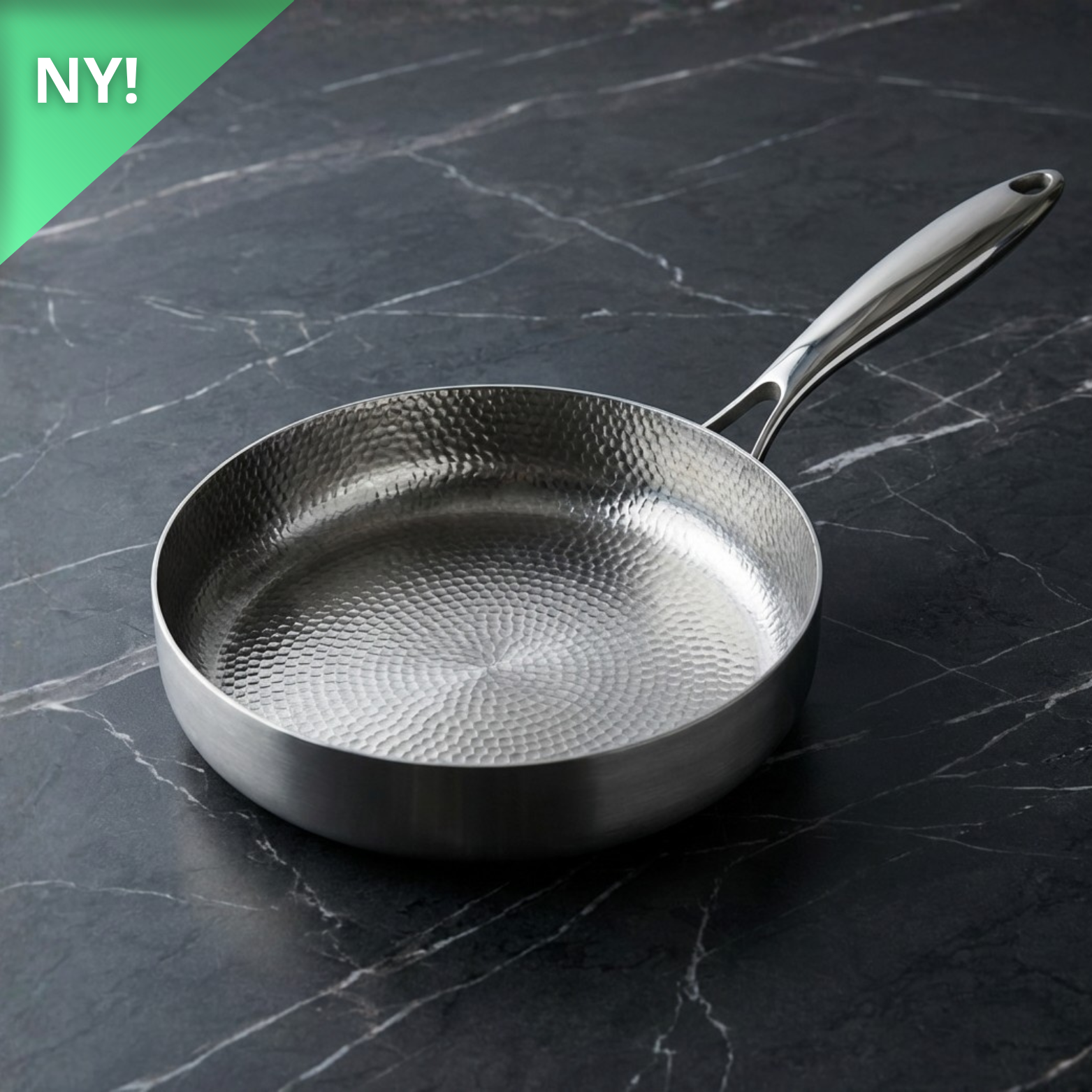 Deep Titanium Frying Pan No Coating Surface Construction