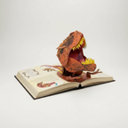 Dinosaur 3D Pop Up Book with Illustrated Pages