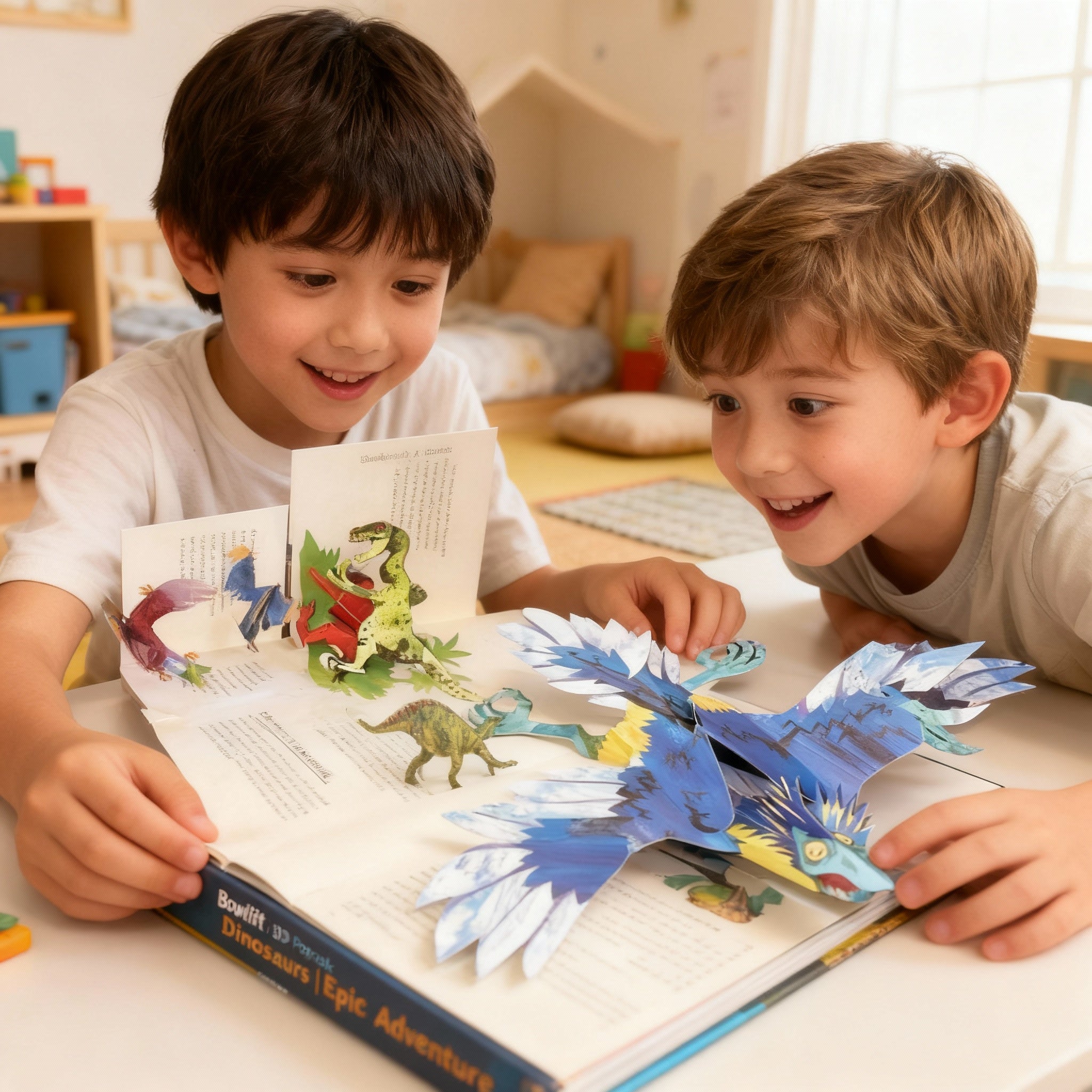 Dinosaur 3D Pop Up Book with Illustrated Pages