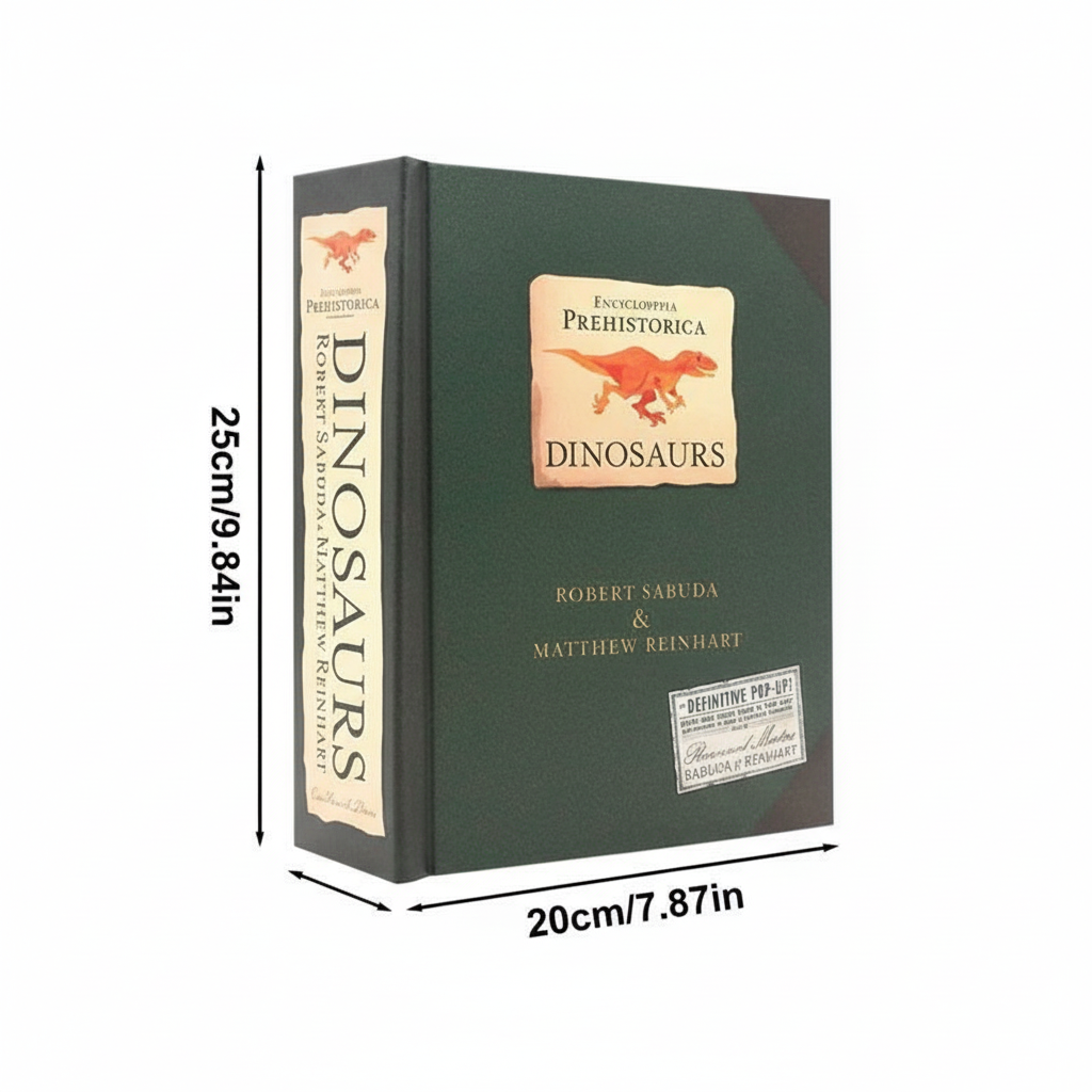 Dinosaur 3D Pop Up Book with Illustrated Pages