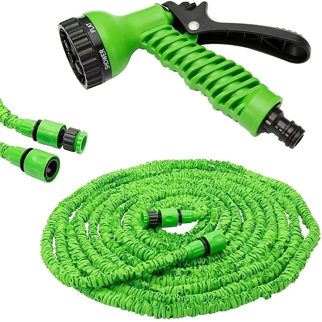 Expandable Garden Hose with Spray Gun and Seven Modes