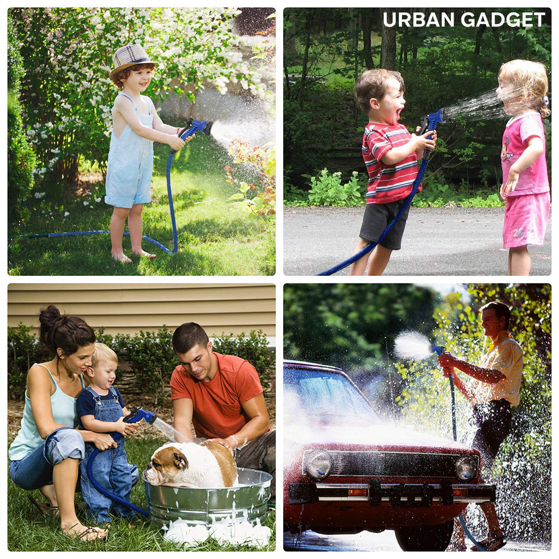 Expandable Garden Hose with Spray Gun and Seven Modes