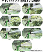 Expandable Garden Hose with Spray Gun and Seven Modes