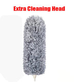 Extendable Microfiber Duster with Stainless Steel Rod Replacement Heads
