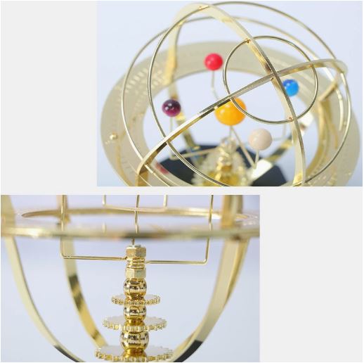 Five Planet Orrery Model with Iron and Plastic Base